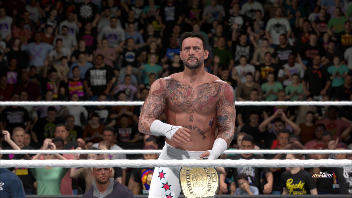 Gambadeboi's tweet photo. CM Punk is our new Continental champion on AEW2K26 ⚡

Gear, belt &amp; arena by @Valoween 

#WWE2K https://t.co/qcplu1tLJp