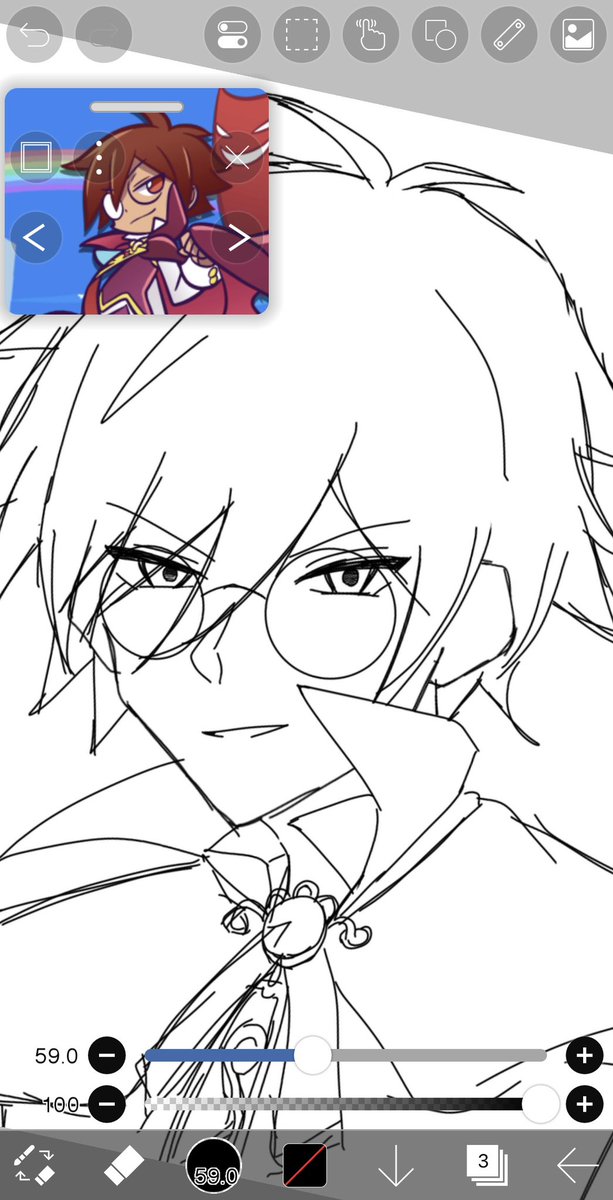tamentai_E's tweet photo. 男性を描こうとするといつも怪しくなってしまうので、それを利用していっそのことあやしいクルークを描いてやろうとするなどしていた https://t.co/xUDIT73Ka3