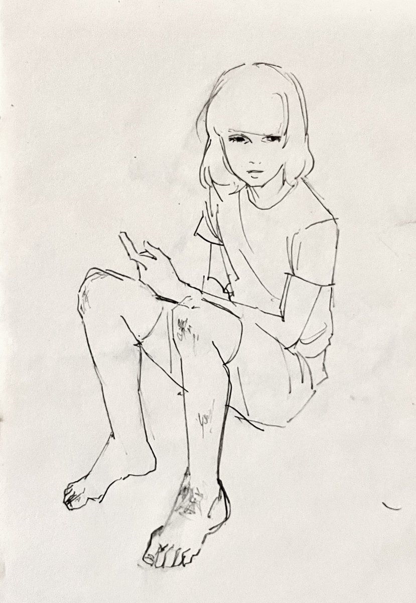 siratama2_1217's tweet photo. 何度も言うけど！
クロッキーって正確に描くことじゃなくて、
その物体の「流れ」とか「動き」を感じ取って描くものだと思ってる！
細かく描くより、まず全体の勢いを捉えろ！！ https://t.co/Fk5GdnHwRA