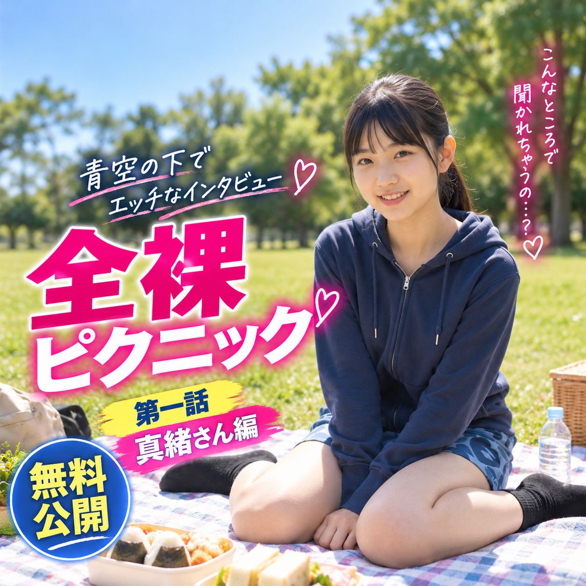 mousoueizouk's tweet photo. 青空の下でエッチなインタビュー☀️ 全裸ピクニック 第一話【真緒さん編】
芝生広場でのんびり過ごす女の子に突撃インタビュー🎤
今日の予定は？
誰と来たの？
そして、気になる恋愛事情まで…♡
https://t.co/MhMugChvvs https://t.co/LsMKLycHIy