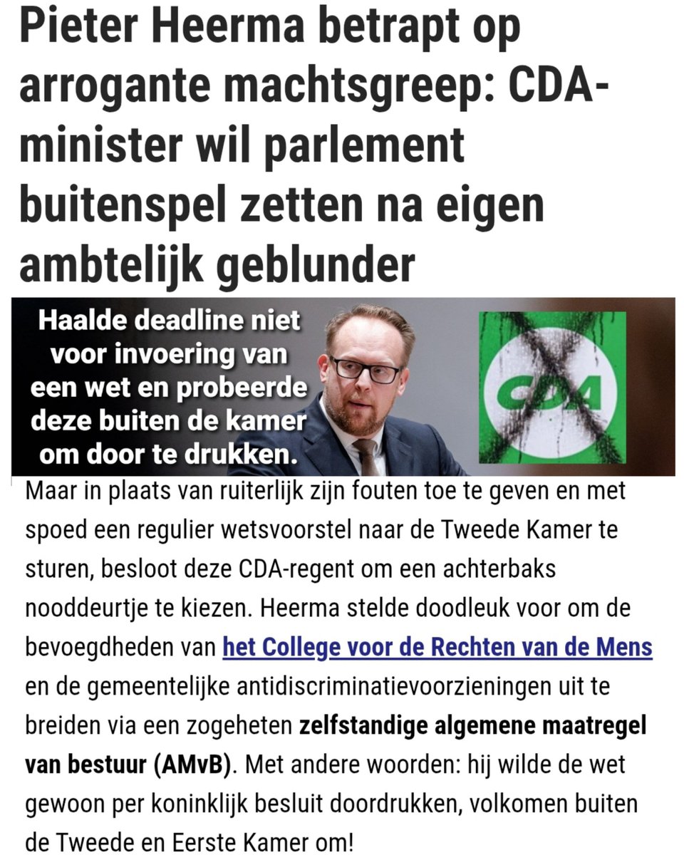 TonyHellings's tweet photo. Daar zijn ze weer, de fatsoensrakkers van het #CDA van #Bontenbal. De partij van de 'dEmOCrAtIe' hahahaha! Deze #Heerma (Min.BZK) laat het werkelijke CDA weer eens zien! Achterbakse, macht misbruikende potentaten. Ze voelen zich dus helemaal thuis in Minderheidskabinet #Jetten! https://t.co/VKUVmuoQXI