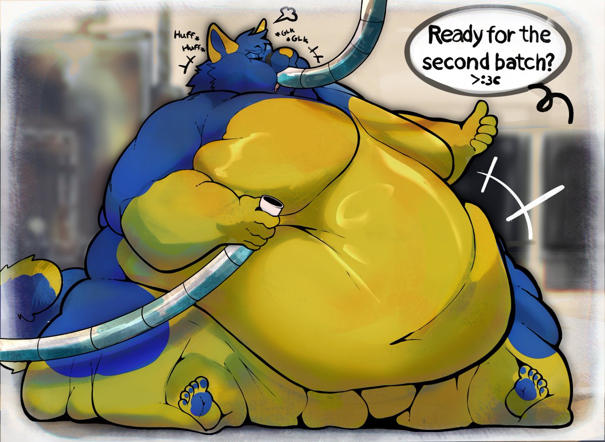 BrisktheHusky's tweet photo. Didn't know #fattytober was a thing 😳 #fatfur #furryart
🎨: @/holidaythefox https://t.co/FVCoqcmYXX