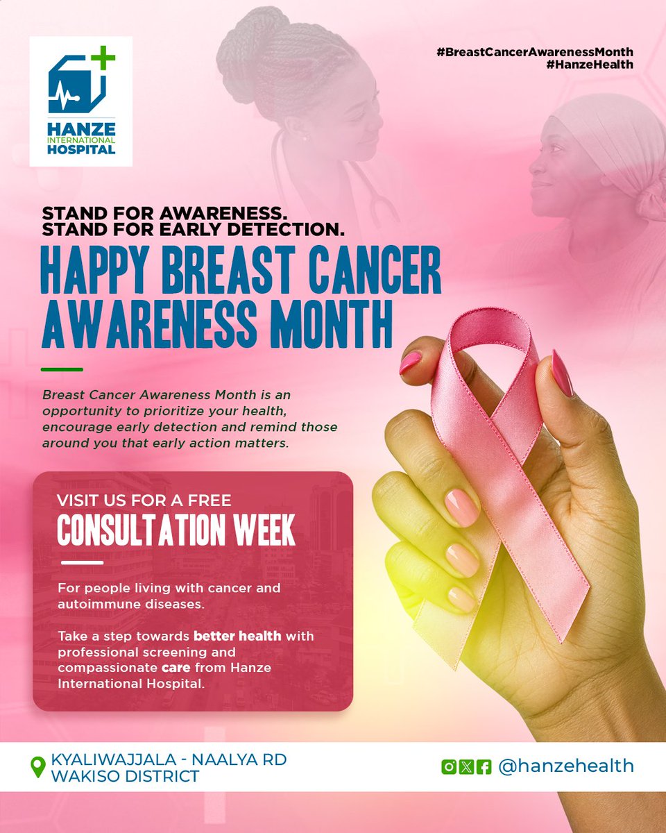 HanzeHealth's tweet photo. Prioritizing your health is one of the most empowering choices you can make. Breast Cancer Awareness Month is a gentle reminder that taking care of yourself and keeping up with regular health check-ins creates peace of mind for you and your loved ones.
​(1/2) https://t.co/NwOXfd98eo