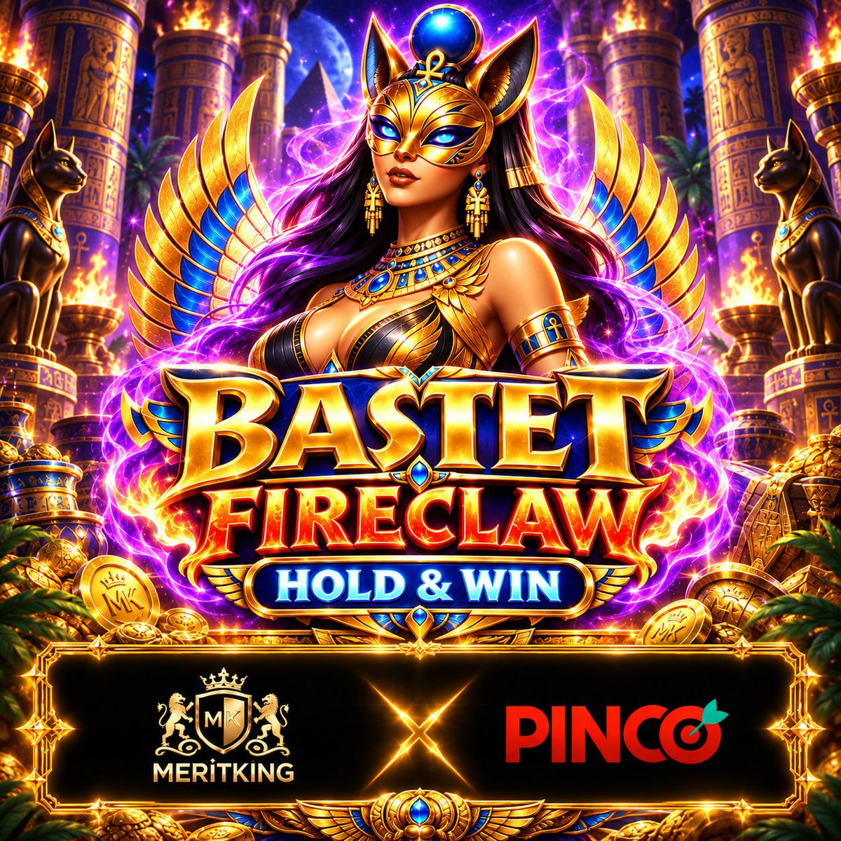 Meritking_x_tr's tweet photo. 🔥 Ateş uyandı, Bastet avına çıktı!
Mistik Mısır, altın pençeler ve Hold &amp; Win heyecanı aynı slotta. 🐈‍⬛✨ Meritking × PINCO ile antik kapılar açıldı. Tek spin her şeyi değiştirebilir. 👑

#meritking #slot #bahis 
https://t.co/77va9tu67E https://t.co/2bXFcOR9TG