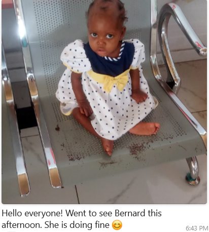 WayToHealth3's tweet photo. Our team met the Bernard baby in Nov. 2024; she was two years old and weighed 8 lbs. After close medical care provided by Way To Health, she is a healthy, happy baby! https://t.co/Rb6zgFXZjA https://t.co/BKeLqiMYhy