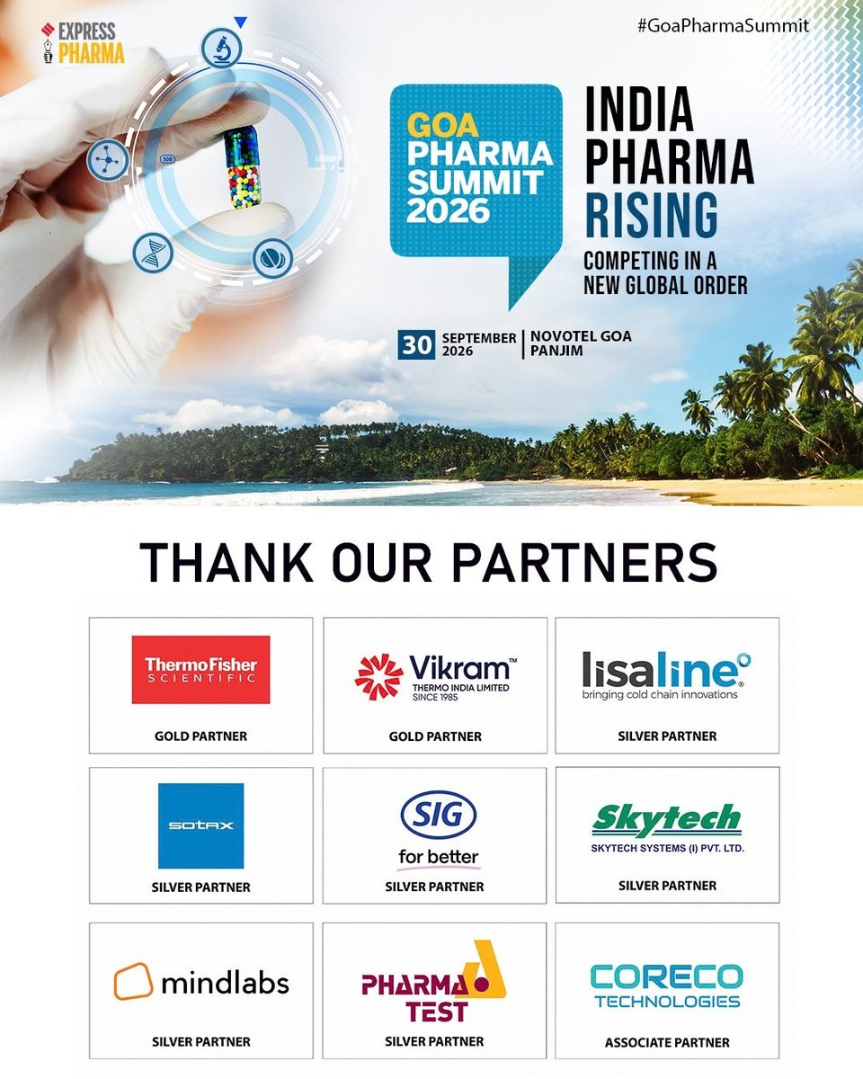 ExpPharma's tweet photo. We thank all our Speakers for extending their support in making the #GoaPharmaSummit 2026 - A Grand Success! | Part 1

@Viveka_Roy @LNair23 @rbhatkal @ashishrampure @Kalsomekals https://t.co/SA5trawnHh