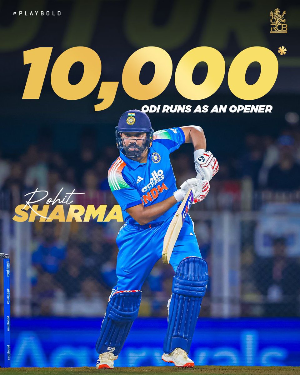 RCBTweets's tweet photo. The fastest to 10K ODI runs as an opener. Yeah, 𝐇𝐈𝐓𝐌𝐀𝐍 sounds about right. 😮‍💨

#PlayBold #ನಮ್ಮRCB https://t.co/cLuFIeXTdP