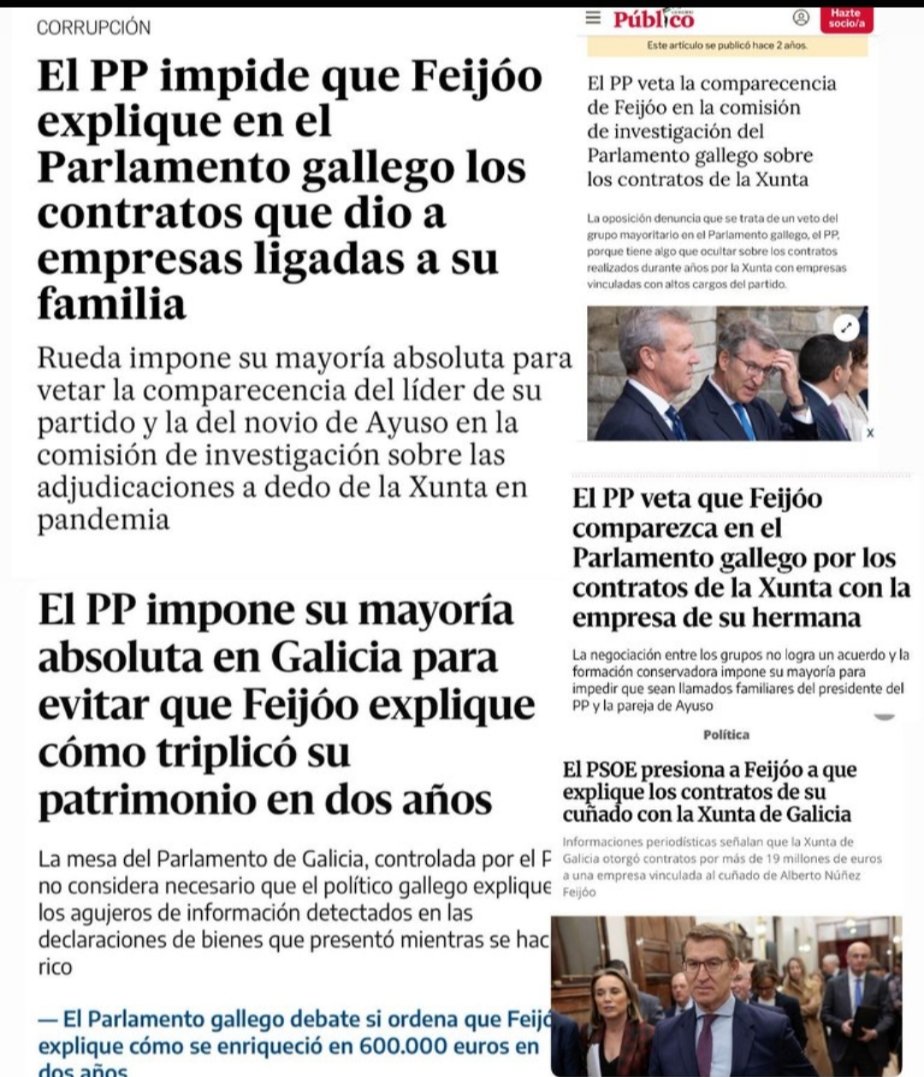 Santies77's tweet photo. ¿Feijoo va a arreglar la vivienda, la sanidad, la educación...?
Él, que quitó la gratuidad de los comedores escolares, construyó unas 600 VPO de 2009 a 2022, que toda su familia ha incrementado su patrimonio, cuñado, hermana, prima, pareja. https://t.co/jThvd54wSh
