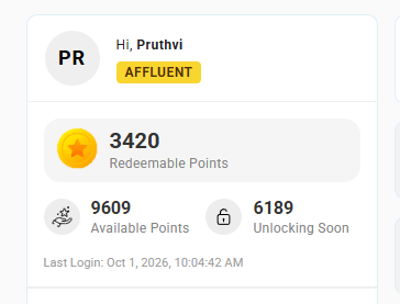 Pruthvi0504's tweet photo. @creditcardwalah same here, even i got upgraded to Affluent https://t.co/4ZOUEw94mw