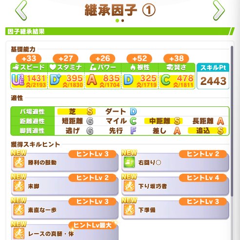Lauran_uma's tweet photo. クラシックで完全適正きたのに最後まで秋〇こなかったｗ https://t.co/29afPzHYFY