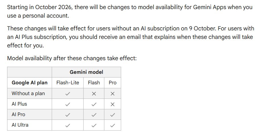 thtbee_'s tweet photo. So there's a lot of confusion regarding the changes being made.. let me clear it up!!

So two new models in Antigravity "Opus 5.5 & Sonnet 5.5"

> Only Google AI Pro and Ultra subscribers will get the access
> Those who have Pro plans through some kind of Promo or Trial won't be getting access to the upgraded Claude models
> Free, AI Plus and Enterprise plans don't get them either
> I don't have any confirmation about Student plans and if they will get access or not
> Opus 4.6 & Sonnet 4.6 stay on Free/Plus and Pro, but Ultra and Enterprise don't get them
> Opus 4.6, Sonnet 4.6 and GPT-OSS-120B will all be removed on November 2, 2026
> Gemini 3.8, 3.7, 3.6 Flash and 3.1 Pro stay available on every plan

And in the Gemini app, from October 9:

> Without a plan: Flash-Lite only
> AI Plus: Flash-Lite and Flash
> AI Pro and Ultra: Flash-Lite, Flash and Pro (Deep Think too)
> The above changes will most likely apply to Gemini 4 models as well.. (unconfirmed)

~ Seeing the changes going on, Gemini 4 Argon will most likely be limited to Pro and Ultra users only.. (unconfirmed)
~ But we don't know yet if "Gemini 4 Argon" is a Flash or Pro tier model.. there's some speculation that it could be a Flash model, but that's just a rumor.. if it is Flash, AI Plus users might get it too