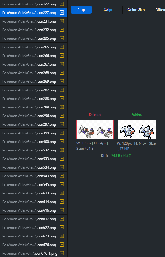 KioRaka's tweet photo. 🗓️21-9-26(Un par de horas por la tarde)

Pablus, en llamada conmigo, añadió un montón de Icons nuevos y añadió Pokémon a la Pokédex.
Yo hice el OW de Grim nuevo invernal y una nueva expresión para el OW de Cinder, su Charmeleon. https://t.co/vHHjtKvDGs