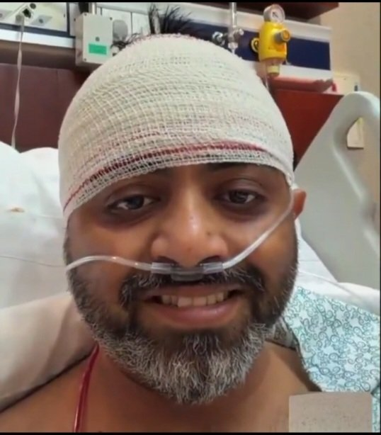 ANI's tweet photo. Indian Embassy in the UAE says, "Indian braveheart Capt Smit remains under excellent medical care and attention. He is recovering well and his health is improving. We are in close touch with his family and local authorities, extending all support for a speedy recovery. Our deep thanks to the UAE government for their care, and we join well-wishers in praying for Captain Smit’s good health."