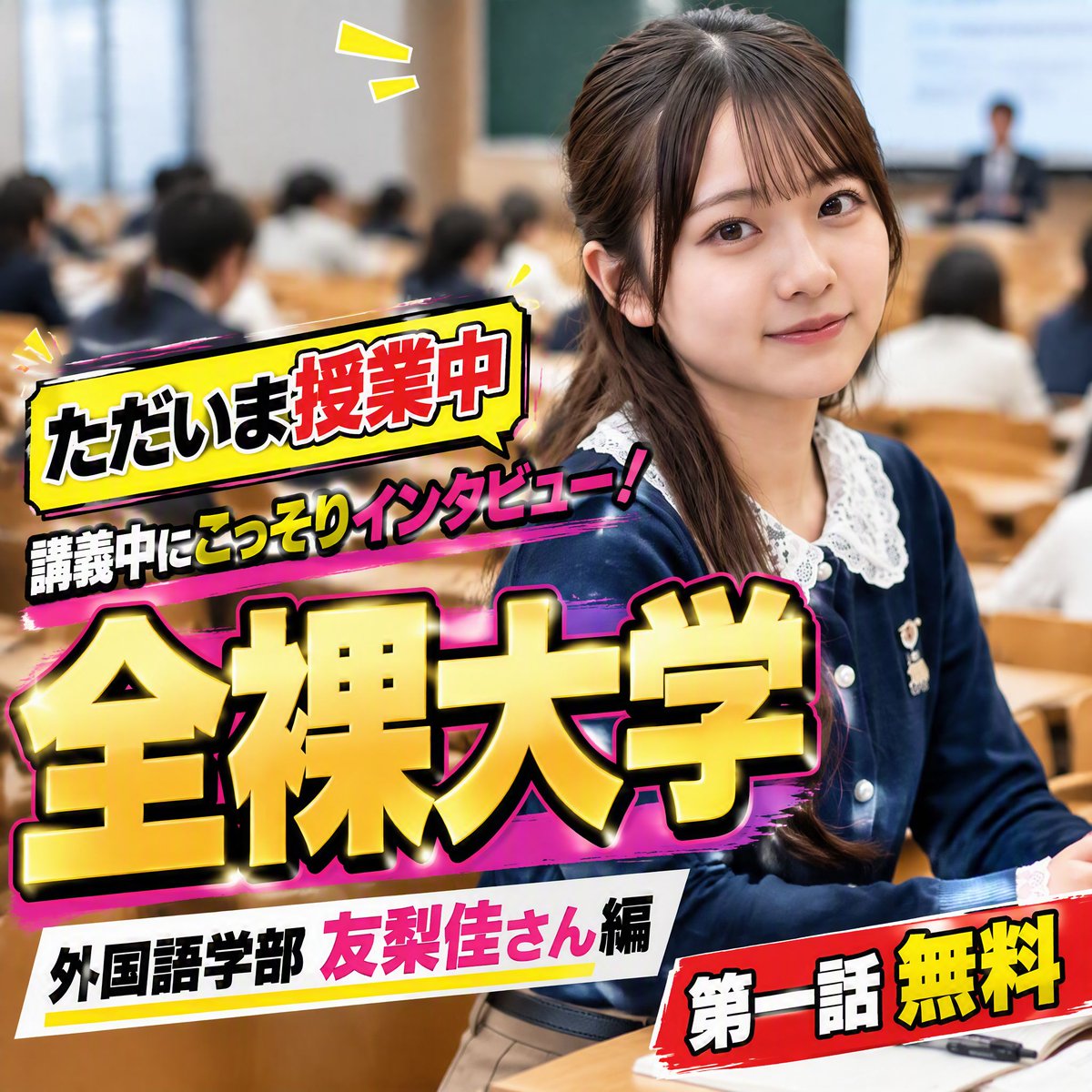 mousoueizouk's tweet photo. ただいま授業中 「全裸大学」第一話【外国語学部 友梨佳さん編】
教授の話を聞きながら、小声で答えてくれる彼女。
もちろんインタビューは全裸で…♡
https://t.co/kHVnX7wGY7 https://t.co/gJwMr3WqBQ