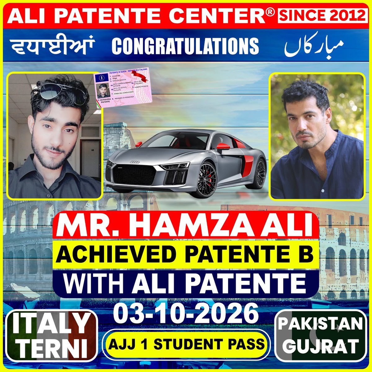 AliPatente's tweet photo. Contact Us: 3206150222 / 3807450555 / 3801841000 / 3201170888
#patente #italy #drivingschool https://t.co/oRnDq3gfz3