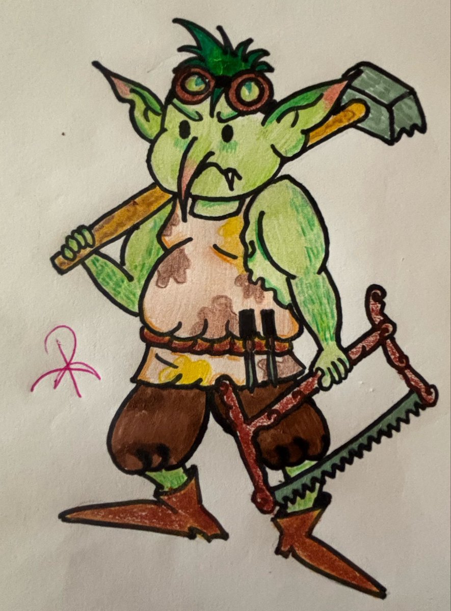 Raaquelinya's tweet photo. Day 3: Builder goblin 👷🚧🪛⛏️ https://t.co/yCPNM4Kihh