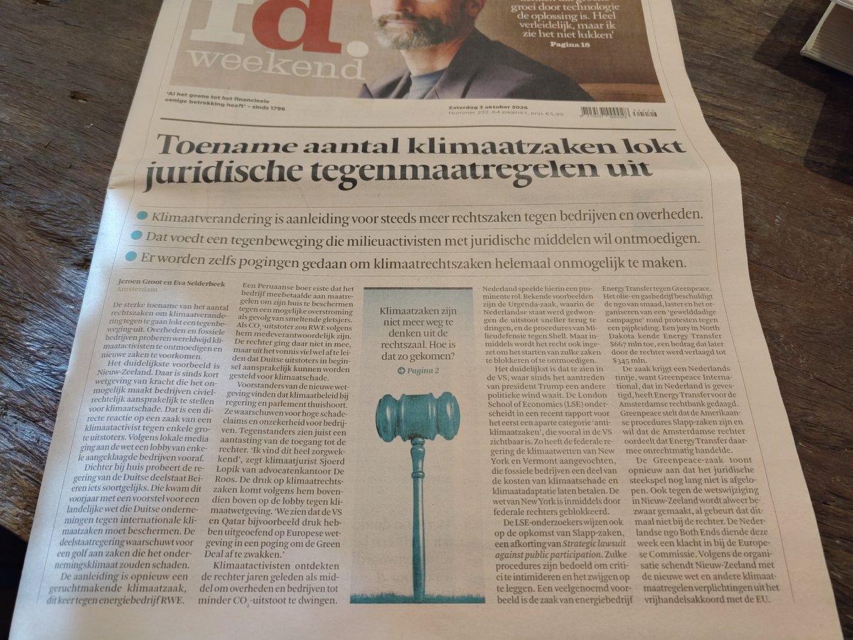 PiekeHouben's tweet photo. Wat een jammerlijk slordige set artikelen @fd.
Los van de heldere mening van de schrijvers. Met o.a. het op één hoop gooien van het begrenzen van NGO's en SLAPP zaken leest dit meer als een pamflet dan een nieuwsartikel.

Ik heb bewust geen Volkskrant of Telegraaf, dankuwel. https://t.co/gfKRPbIkJS