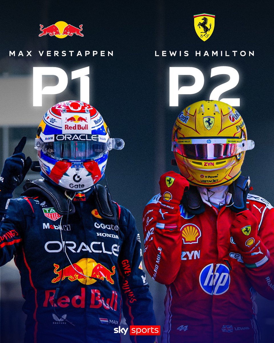 SkySportsF1's tweet photo. A Max Verstappen-Lewis Hamilton front row for the Bahrain GP in Malaysia! 🤩✅ https://t.co/mB9o4JYA2Q