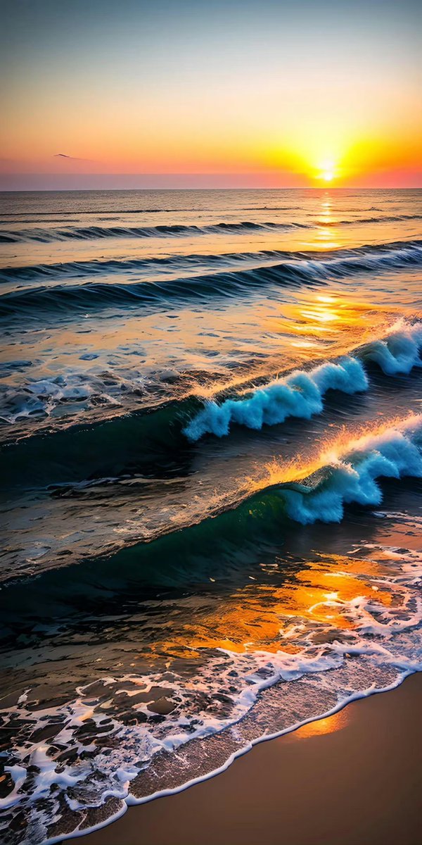 lindajame_658's tweet photo. [The waves crash as morning breaks—what a hard, fresh start! #GoodMorning]， https://t.co/nR7uQ9YM9J
