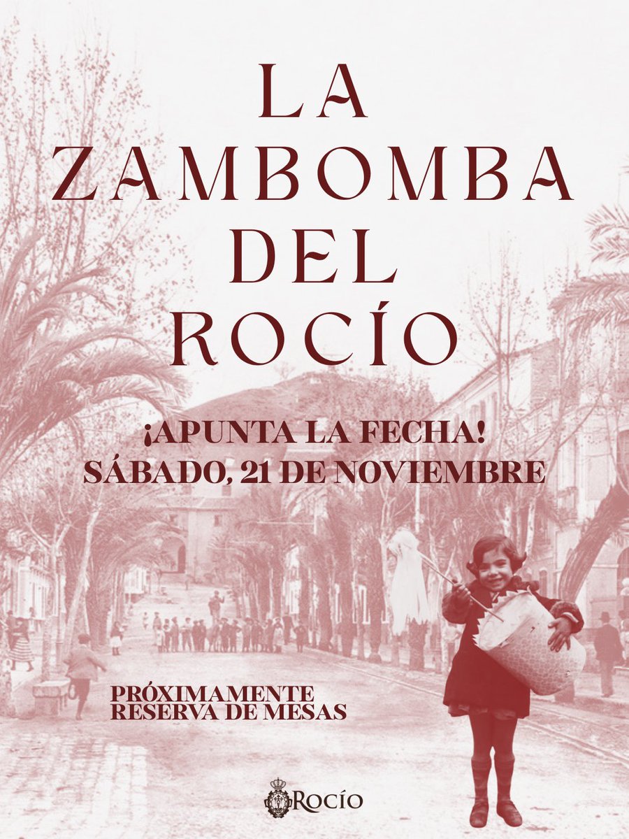 RociodeMalaga's tweet photo. 🎄¡𝐕𝐔𝐄𝐋𝐕𝐄 𝐋𝐀 𝐙𝐀𝐌𝐁𝐎𝐌𝐁𝐀 𝐃𝐄𝐋 𝐑𝐎𝐂𝐈́𝐎! • ¡Hermanos, devotos y vecinos!

📌 𝐀𝐩𝐮𝐧𝐭𝐚𝐝 𝐥𝐚 𝐟𝐞𝐜𝐡𝐚: 𝐬𝐚́𝐛𝐚𝐝𝐨 𝟐𝟏 𝐝𝐞 𝐧𝐨𝐯𝐢𝐞𝐦𝐛𝐫𝐞.

Por tercer año consecutivo, celebraremos nuestra tradicional Zambomba, una cita que llenará el barrio de alegría y donde celebraremos la venida del Señor.

🎁 Vuelven los puestecillos, el clásico durillo, juegos, sorteos y muchas sorpresas.  

🎶 Este año, los villancicos llegarán con los sones y el compás de Málaga y Sevilla.

📣 Próximamente anunciaremos más detalles y abriremos las listas de reserva de mesas.

📆 Sábado 21 de noviembre.  
🕛 De 12h a 1h.  
📍 Calle Chaves.  
🎶 Anunciaremos grupos próximamente.

✨ ¡La Navidad empieza en la Victoria! ¿Te lo vas a perder?

#CofradíasMlg