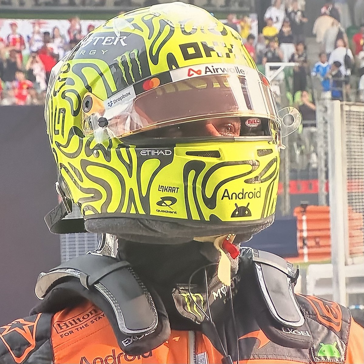 norrislaugh's tweet photo. his eyes matching his helmet 💚 https://t.co/dRJYVoaNts