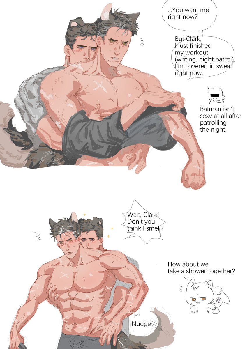ShaggypuppyN's tweet photo. I Suspect My Husband 
Is Having an Affair(4）
DCEU Batfleck &amp; Cavill Supes
 #SuperBat https://t.co/ybJNOKYF0q
