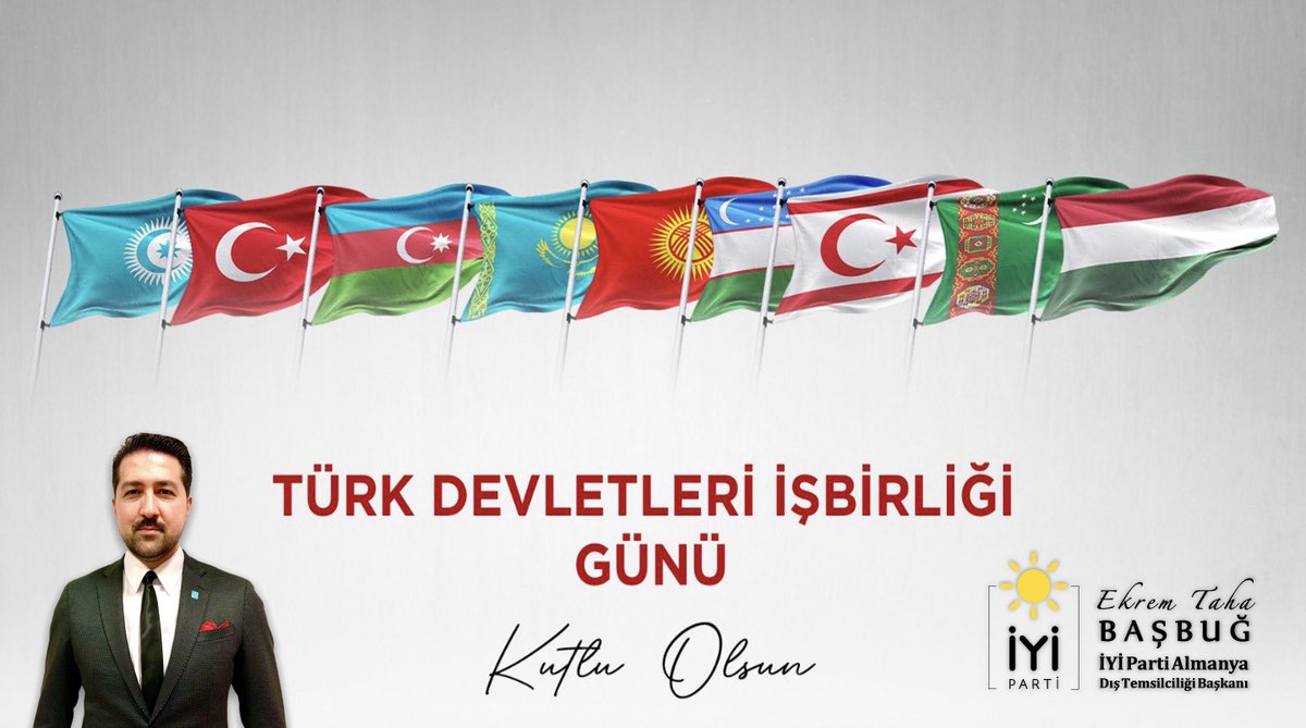 EkremTahaBasbug's tweet photo. TÜRK DÜNYASI günü kutlu olsun!
Ne mutlu Türk’üm diyene…

@MDervisogluTR @iyiparti @ayyuceturkestas @Ozturkdenizli @iyiturkdunyasi @iyipartialmanya @iyitgbw

#TürkDünyası
#3Ekim https://t.co/2kHrPosQym