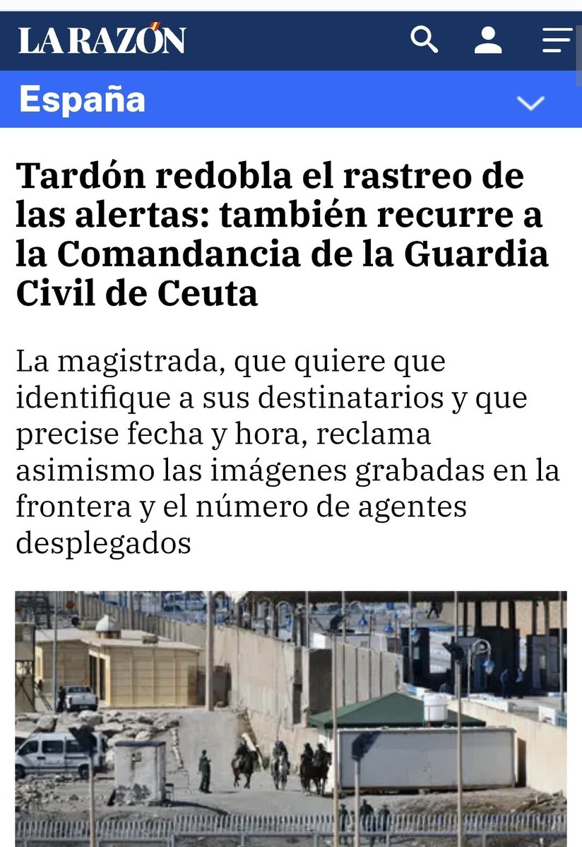 criaturina's tweet photo. LA SUMISIÓN ANTE MARRUECOS 
ESPAÑA BAJO ATAQUE
EL ASALTO A CEUTA

📢 FUE MARRUECOS Y EL GOBIERNO LO SABÍA

‼️‼️ PANIVO EN EL GOBIERNO: La juez Tardón redobla el rastreo de las alertas: también recurre a la Comandancia de la Guardia Civil de Ceuta.

 https://t.co/0MychtZVNC https://t.co/41i0BtAgHn