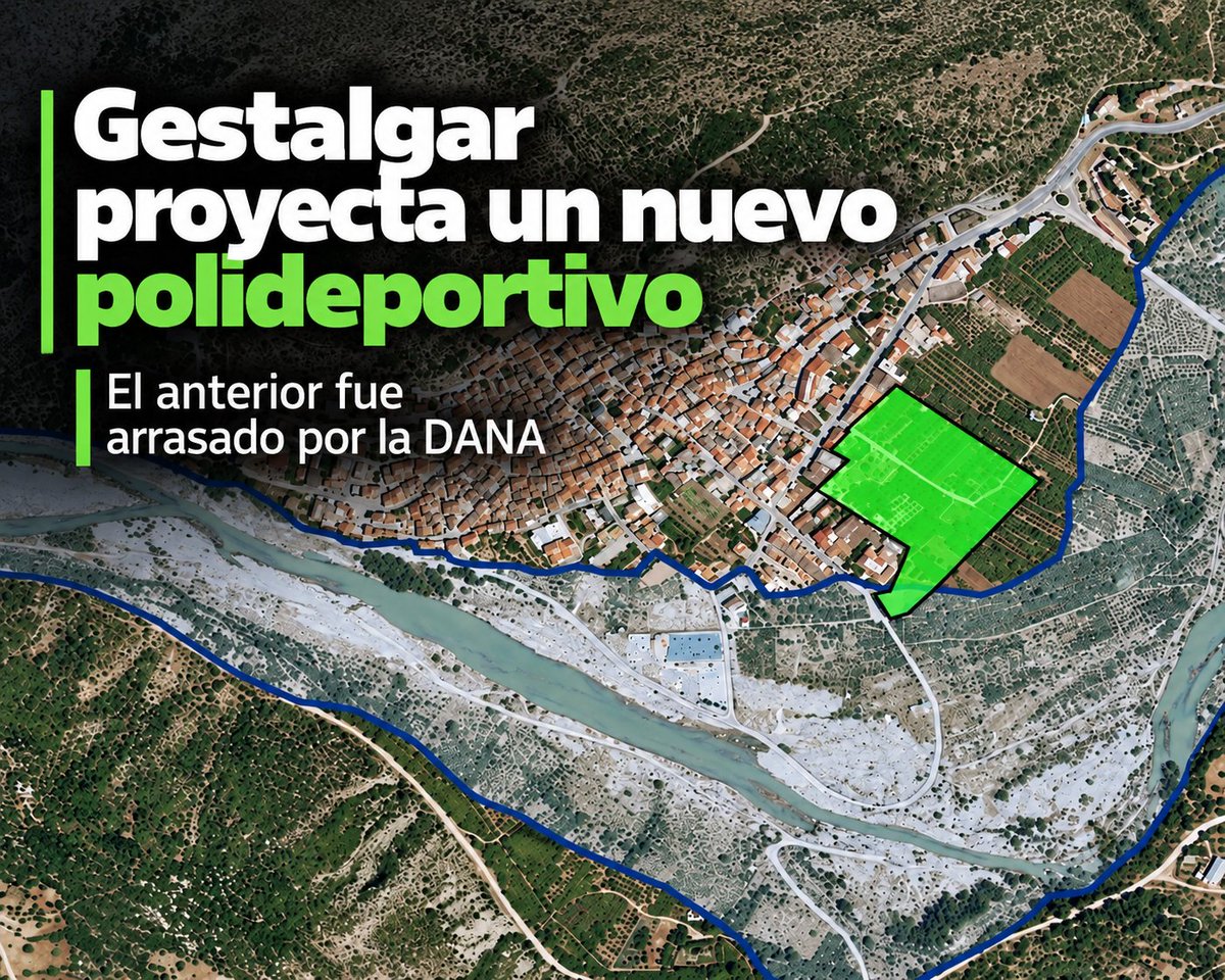 RevistaMasTuria's tweet photo. #Gestalgar proyecta un nuevo polideportivo tras quedar arrasado el anterior por la DANA

👁‍🗨 https://t.co/KOEm7EIsYW https://t.co/BEChJN7J92