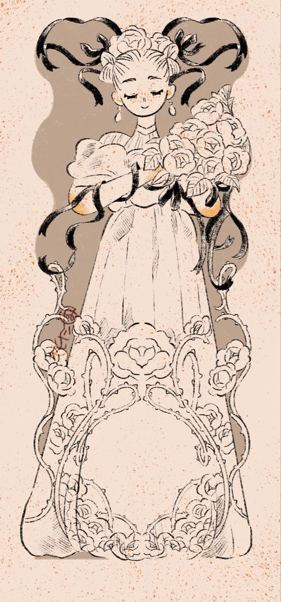 momota_sumi's tweet photo. OC: 草花のドレス👗4 https://t.co/qR5Bw062sa