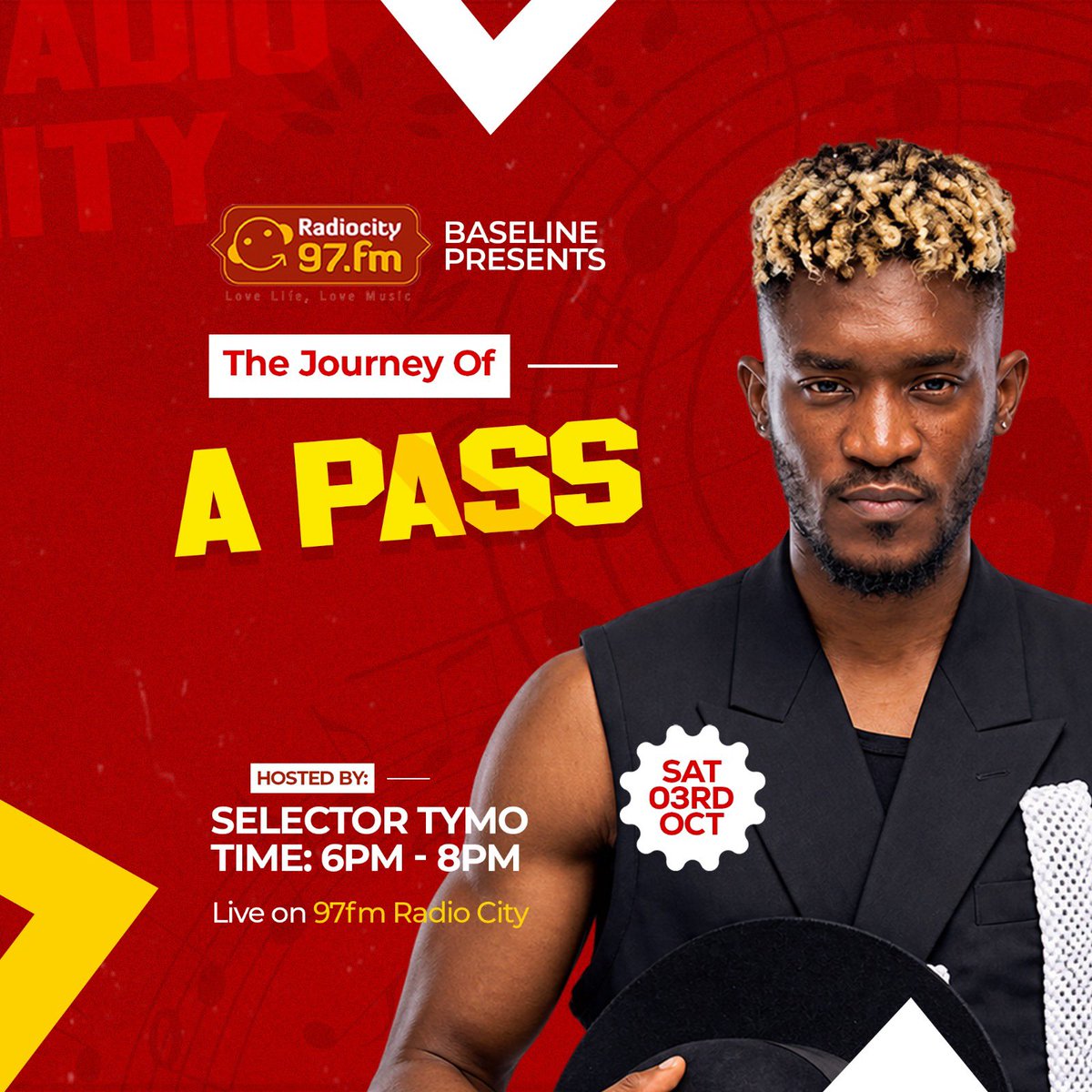 SelectorTymo's tweet photo. Tonight On #Baselineug @97fmRadiocity Will be Profiling the 🐐 @IamApass 🔥🔥

Help Comment With Your Favs From Him, Keepin it Reggae &amp; Dancehall 😎

6PM EAT 🚀🚀

#Dreamweekend https://t.co/dISzihH85q