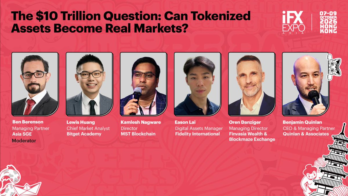 MSTBlockchainHQ's tweet photo. 🎙️ @MSTBlockchainHQ at @iFXEXPO 2026

Our Director @KNagware takes the stage in Hong Kong to discuss what it will take to move tokenized assets from pilots to scalable markets - covering liquidity, interoperability, custody, settlement and institutional adoption.

📅 8 Oct | 14:50–15:30
📍 Speaker Hall, Hong Kong

See you there. 🇭🇰

#iFXEXPO #Tokenization #RWA