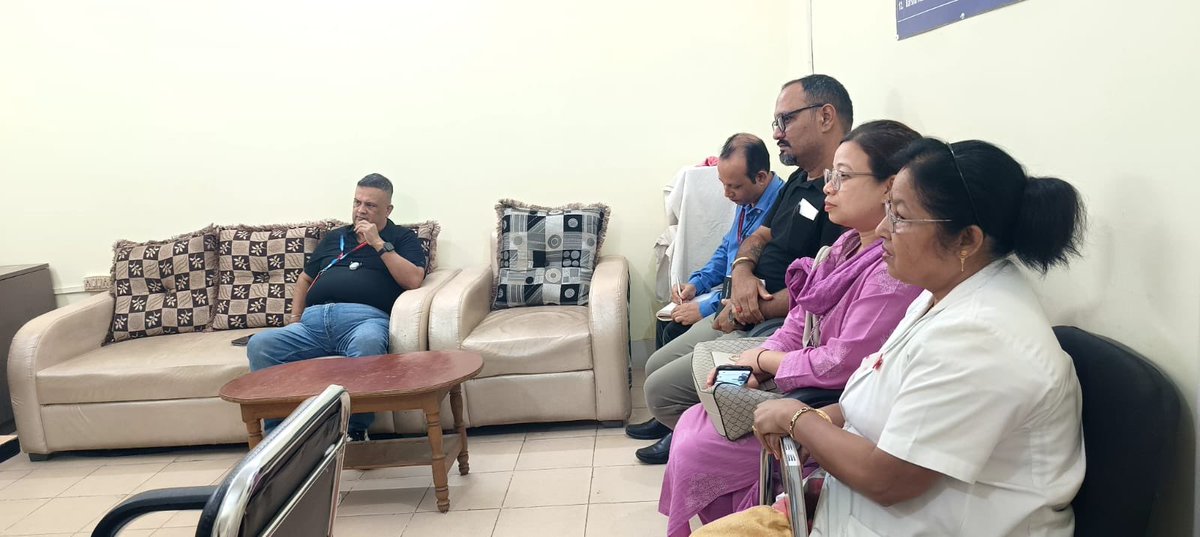 MetroNhm's tweet photo. The Executive Director, NHM Assam, Dr Abhijit Sarma visited Dhirenpara FRU today and reviewed Labour Room, OT and other service areas with a focus on infection control practice, cleanliness and safe healthcare practices. https://t.co/Frj9aJzsFE