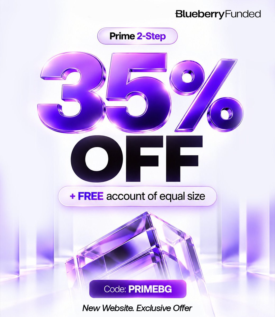 khaleepsonfx's tweet photo. New website celebration 🎉

You buy one account.

You get two.

That's it. That's the deal.

35% off Prime 2-Step + a free second account → PRIMEBG

30% off Instant Elite + a free second account → ELITEFAST

No eval on Instant Elite. Straight to funded.

Two accounts. One price. Limited time

Start here: https://t.co/bhp9KXD2OL