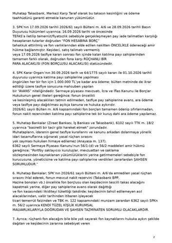 FatmaGamzeEsen2's tweet photo. MKK kayıtlarında PBLK ibaresi olanlar FON PAYDAŞI DEĞİL, FON ALACAKLISIDIR!Takası bitmiş bir işlem HUKUKEN "kesin" bir alacaktır.SPK 2026/61 A/6: Gerçekleşmemiş TEFAS iade talimatları fon borcudur, tasfiye nakdinden ÖNCELİKLİ ödenir. SPKn m.79: Takas kesinliği 
@memetsimsek https://t.co/wnWiwhvXZ1