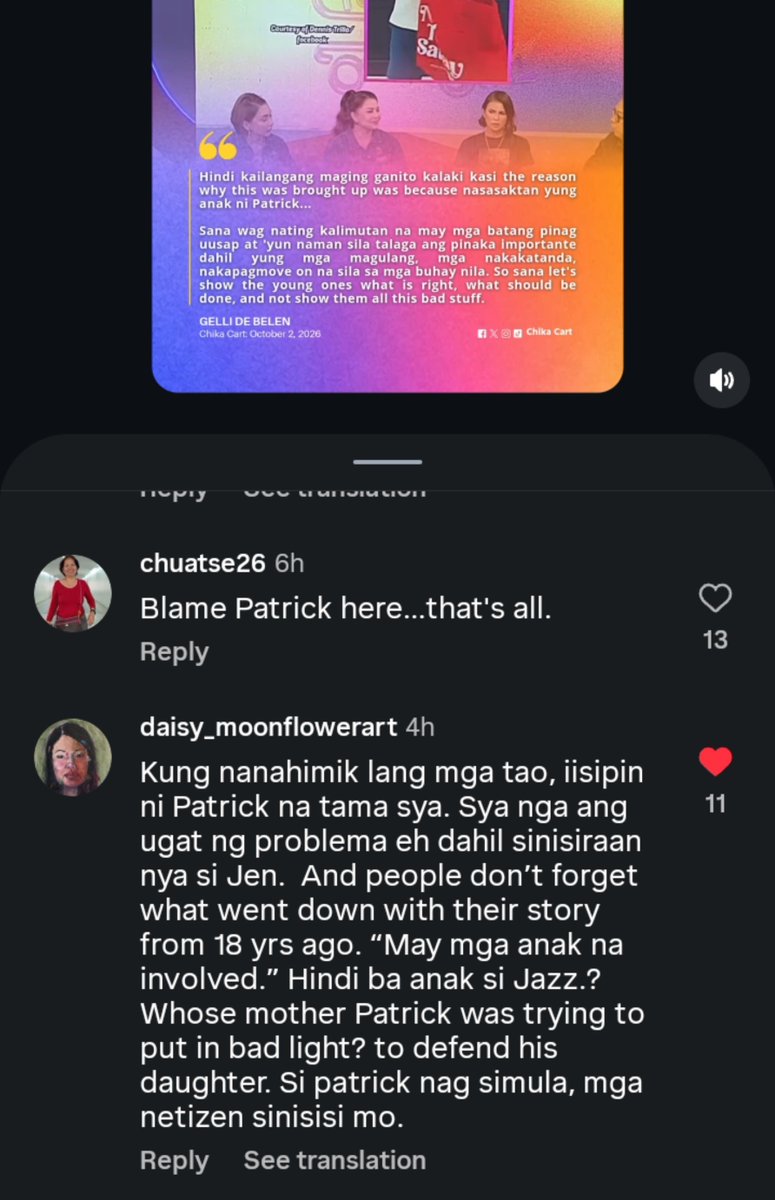 cillinity's tweet photo. "Kung nanahimik lang ang mga tao, iisipin ni Patrick tama sya"

PERIODT. 
@gtvphilippines 
@gmanetwork https://t.co/rkiulEfYFO