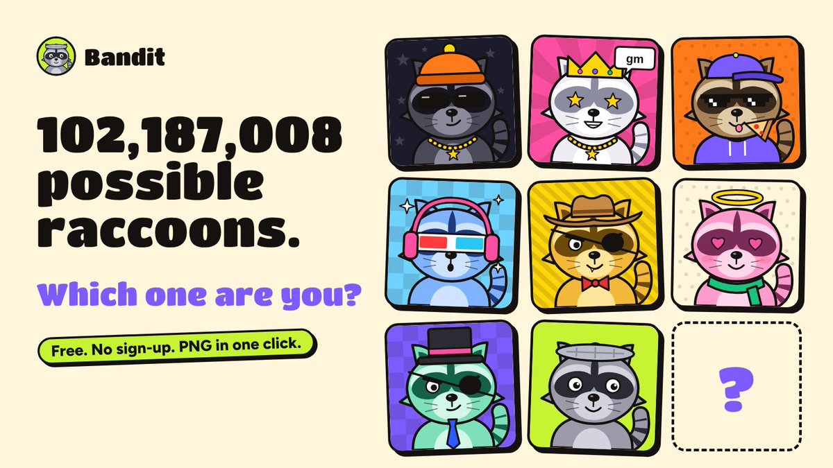 Simdavv's tweet photo. Meet Queen Snacks, my Bandit. Build yours: https://t.co/EdxScgsrOq

Check it out @createourbandit https://t.co/WbcXc5wsHF