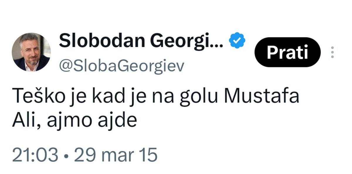zastavnik__'s tweet photo. Pa nećemo tako...

Srpski fudbal je ugasila OKG SD Crvena zvezda kada je poslala kriminalce da linčuju golmana reprezentacije, i kada to svima vama nije smetalo nego ste javno ili tajno podržali. "Mustafa je zaslužio."

Nije ga Vučić ugasio. Vi ste Vučići pre Vučića. 🤷 https://t.co/gCZYdu1fz4