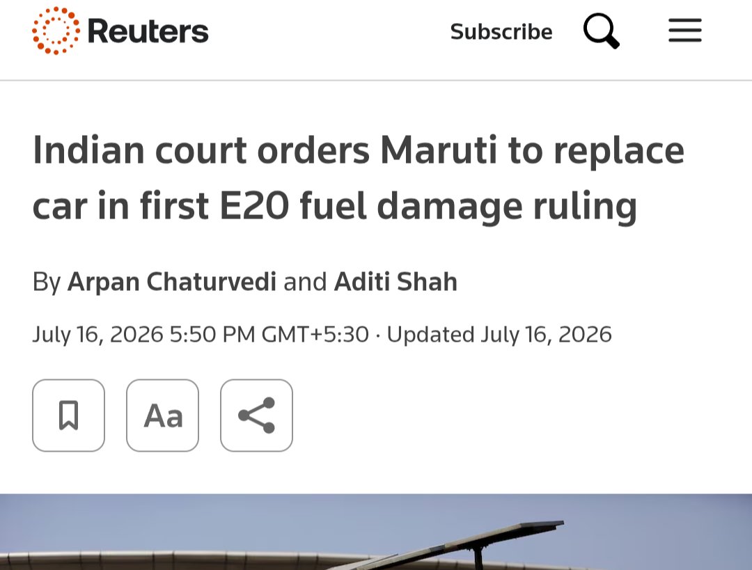 dhraj191500731's tweet photo. Its already proved in court what else is expected ? Now don't tell me you don't trust the court.
#ethenol #e20 https://t.co/fDxjENxK0P