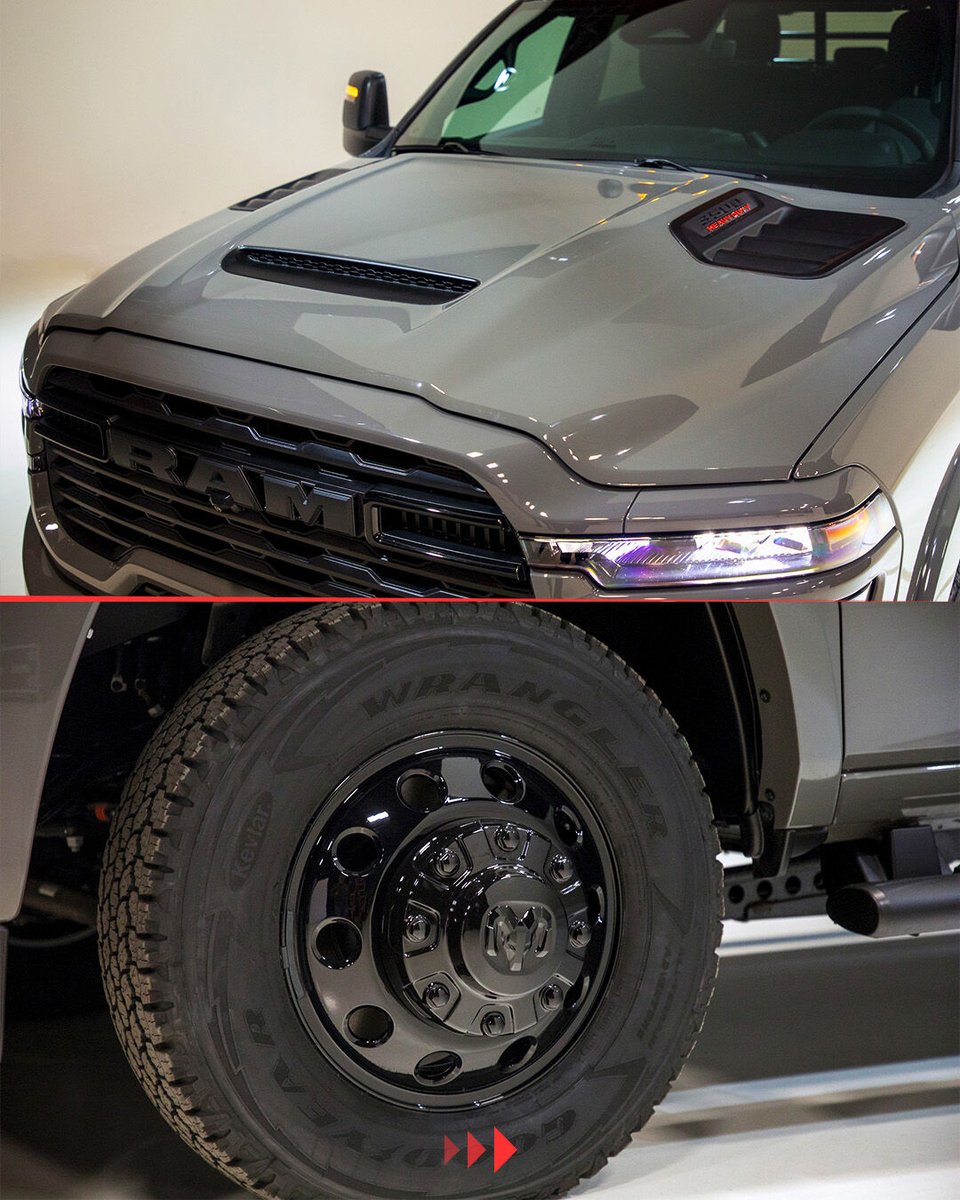 autoevolution's tweet photo. The 2027 Ram Chassis Cab lineup for the new model year includes the Tradesman, Big Horn, Night Edition, and Laramie grades along with a variety of bodies, 4x2 or 4x4, and cab-to-axle (CA) lengths.

#ram #chassiscab #rambighorn #ramnightedition #ramtradesman #ramtrucks #truck https://t.co/a8XuVKlBiw