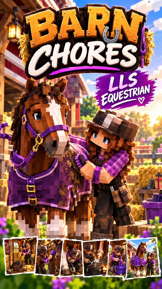 LostLogicStudio's tweet photo. Realistic Horse Care in Minecraft Bedrock 🐴 | LLS Equestrian #mcpe#bedrockaddon#lostlogicstudios https://t.co/2gEoq2fR2Z
