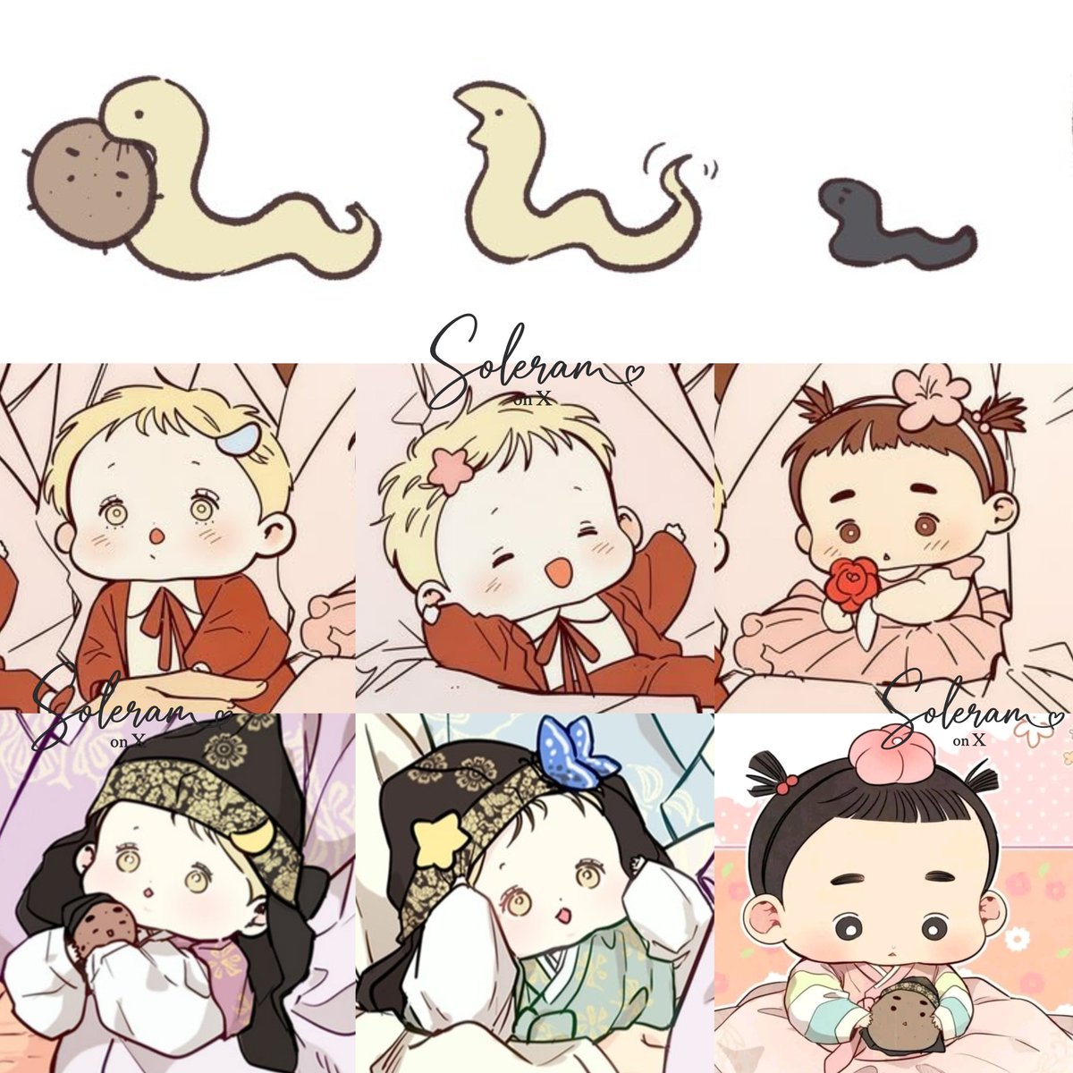 InafNara55685's tweet photo. My little snake babies truly have their own unique vibes...so cute🥰👶🏻🐍⭐🌙🥔 https://t.co/SIkZcXiYwv