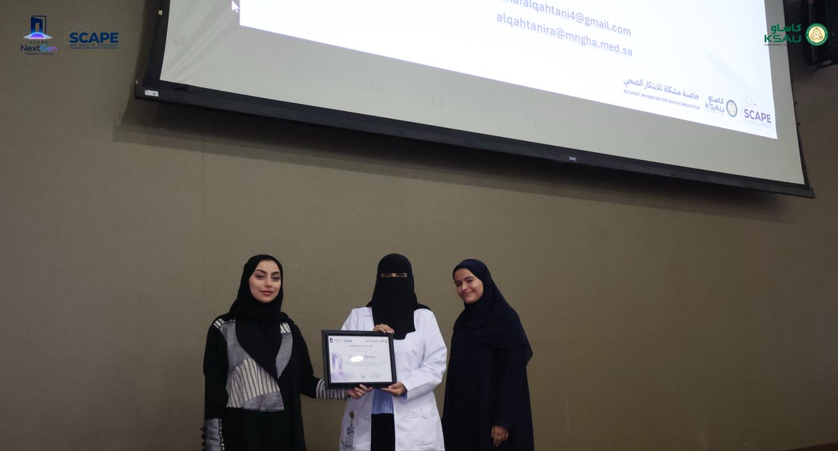 Scape_Society's tweet photo. Thank you, Dr. Rahaf Alqahtani @rahaf_aliq , for an insightful lecture at #SCAPE NextGen Research Sessions on the principles of scientific writing, from structuring a manuscript to avoiding common writing mistakes
#NextGen
#Awareness_Community_Service_Track https://t.co/sOFXukgv9A