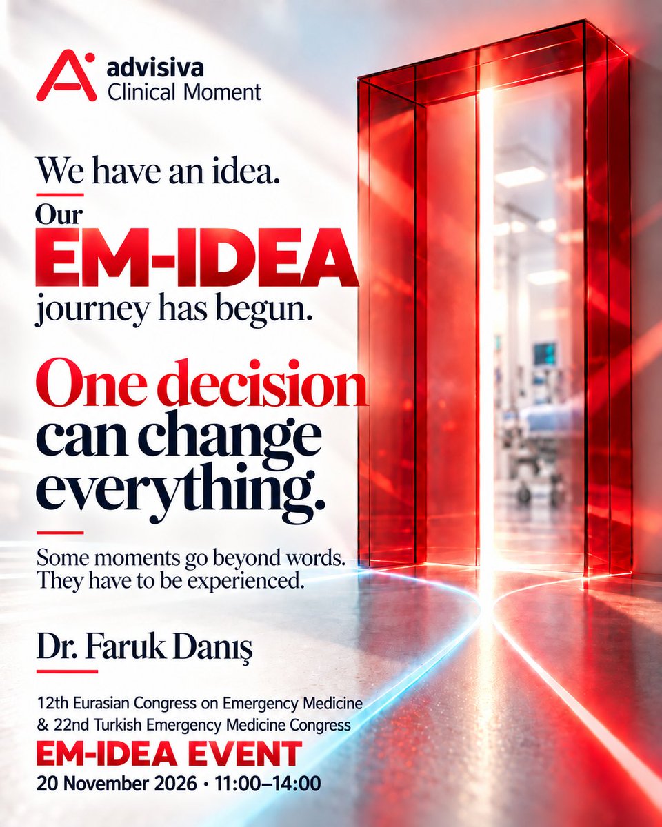 farukdanis's tweet photo. Bir anı yeniden yaşayabilseydin, aynı kararı verir miydin?
Advisiva Clinical Moment ile fikrimizi EM-IDEA’ya sunduk.
Kapının ardını şimdilik saklı tutuyoruz.
Bazı anlar anlatılmaz. Deneyimlenir.
#EMIDEA #ClinicalMoment https://t.co/SUIrqaBkk6