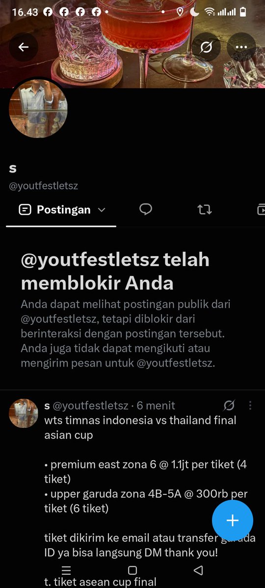 olaciaaaoo's tweet photo. kaga berkah rezeki lu, walaupun cm 300k nyeseknya ttp ada tiati penipuuuuuuuu @youtfestletsz 

#penipu #timnas #FIFAASEANCup #zonauang #wts #wtb https://t.co/gqxRv1kSFs