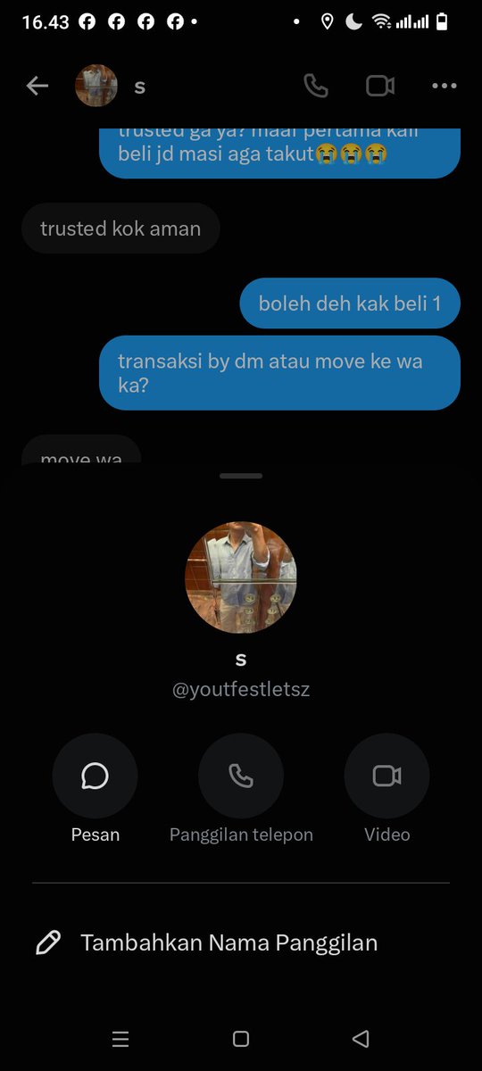 olaciaaaoo's tweet photo. kaga berkah rezeki lu, walaupun cm 300k nyeseknya ttp ada tiati penipuuuuuuuu @youtfestletsz 

#penipu #timnas #FIFAASEANCup #zonauang #wts #wtb https://t.co/gqxRv1kSFs
