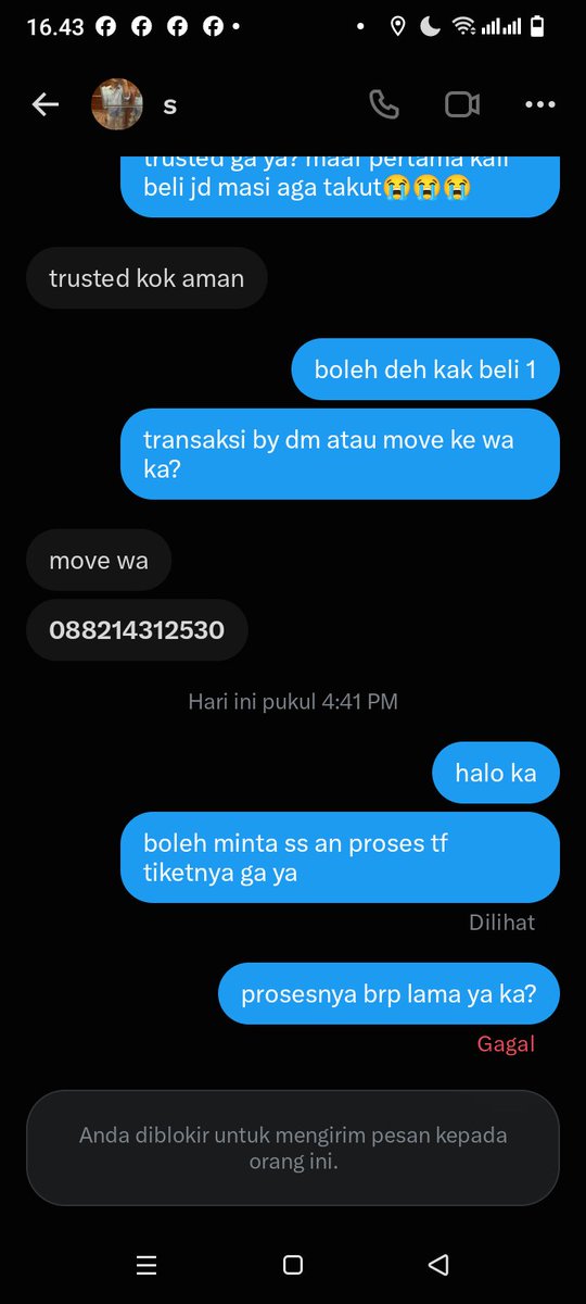 olaciaaaoo's tweet photo. kaga berkah rezeki lu, walaupun cm 300k nyeseknya ttp ada tiati penipuuuuuuuu @youtfestletsz 

#penipu #timnas #FIFAASEANCup #zonauang #wts #wtb https://t.co/gqxRv1kSFs