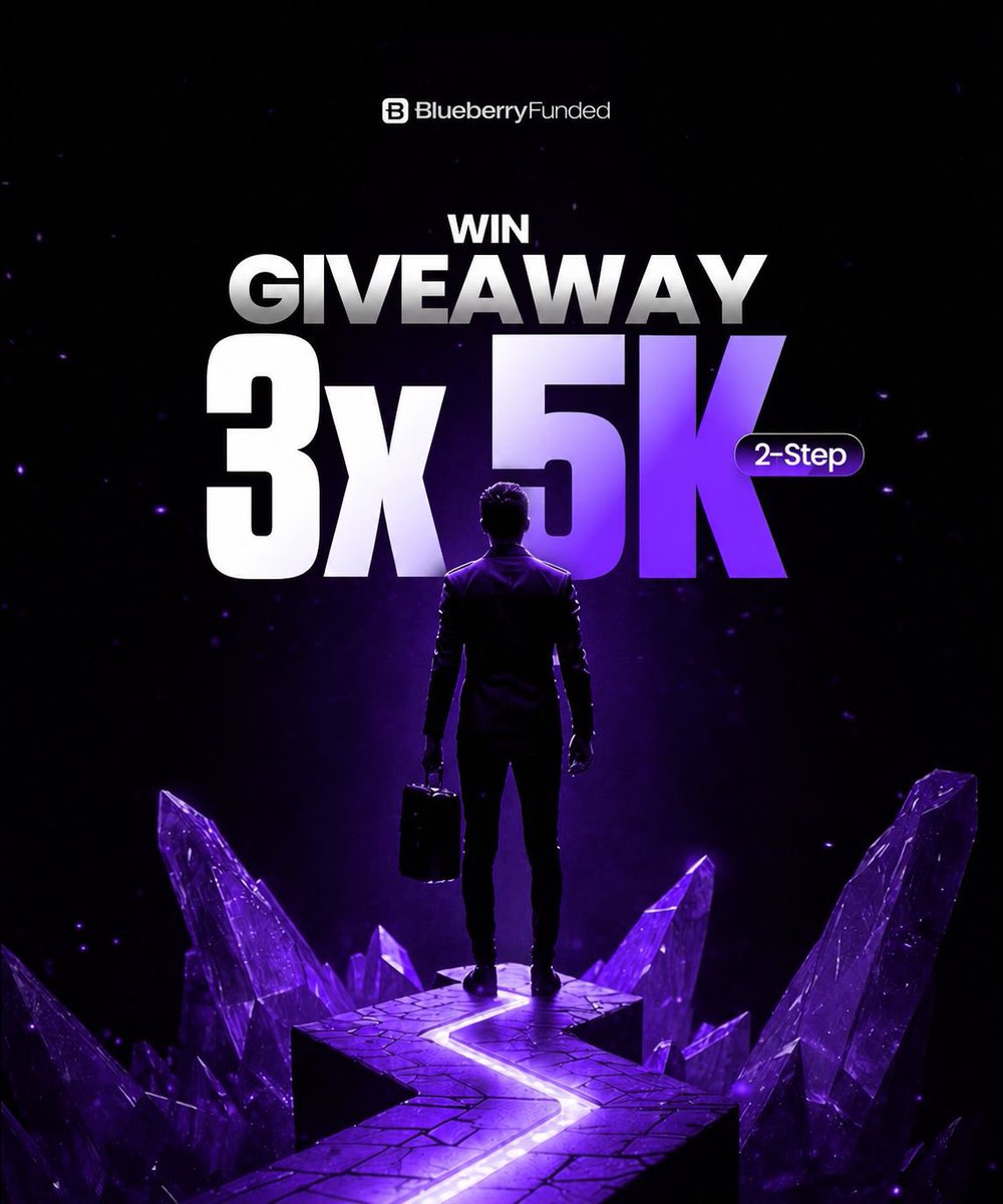 theproptruth's tweet photo. 🎁 GIVEAWAY 3x5k 2 STEP FUNDED ACCOUNT 🎁

Rules To enter:

1. Like this post

2. Follow- @theproptruth @BlueberryFunded 

3. Tag 3 traders in comment 

4. Follow- @GarzaliH51580 @Ameer_Trader  @Mealseey @AminuIbrahim012 @ChartVisionfx 

5. Join our discord - https://t.co/zOHxs5sFVl

Winner announced in 7 days