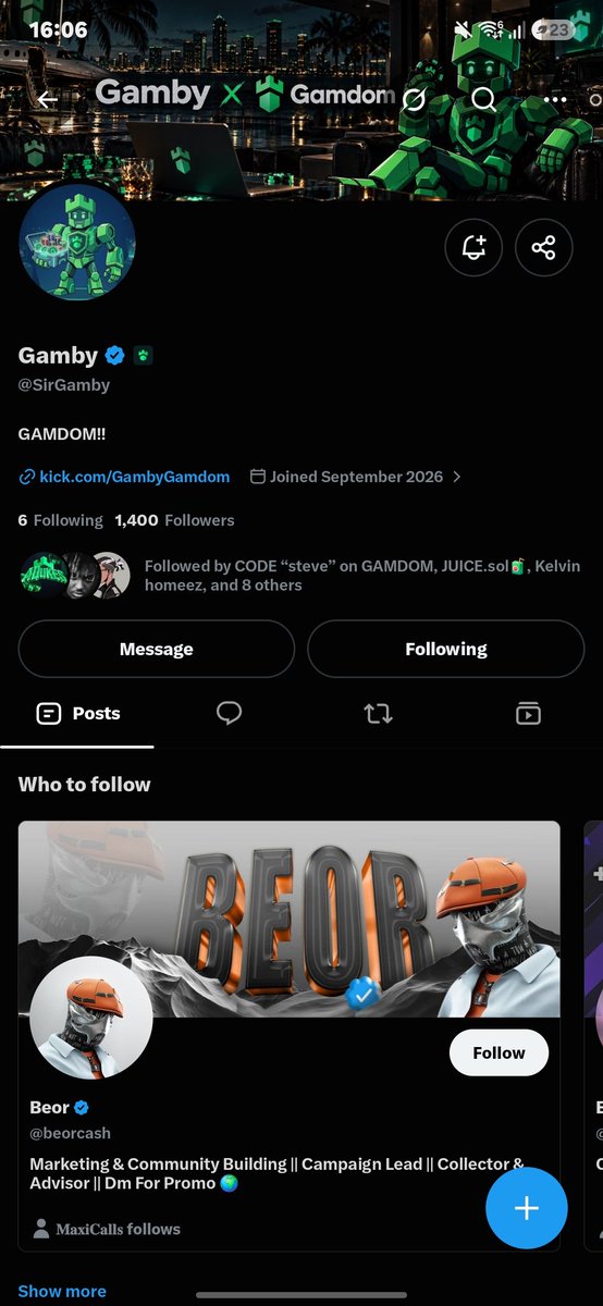 InspiredByWill_'s tweet photo. @SirGamby I was your 1400th follower back then, now you've gotten over 10x that 🔥

Real growth 💯

🆔️ BallerPrince #Gamdom https://t.co/Vf5pTy3J3m