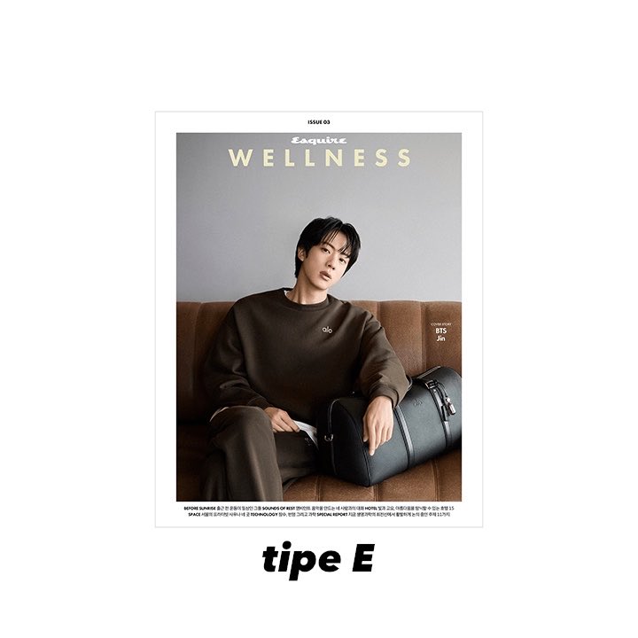 flowivyystore's tweet photo. ⭐️Open Pre-Order⭐️

💜Esquire WELLNESS 2026 x Jin BTS w/ Allo🤍

📌set (all 5 types): 1.390k (dp 820k)
📌per tipe (cover A/B/C/D/E): 290k (dp 175k)

✅EMS tax
❌shipping lokal
❌packing+adm 🍊
🟡harga bisa berubah, sesuai berat https://t.co/HwTIUn5W3o